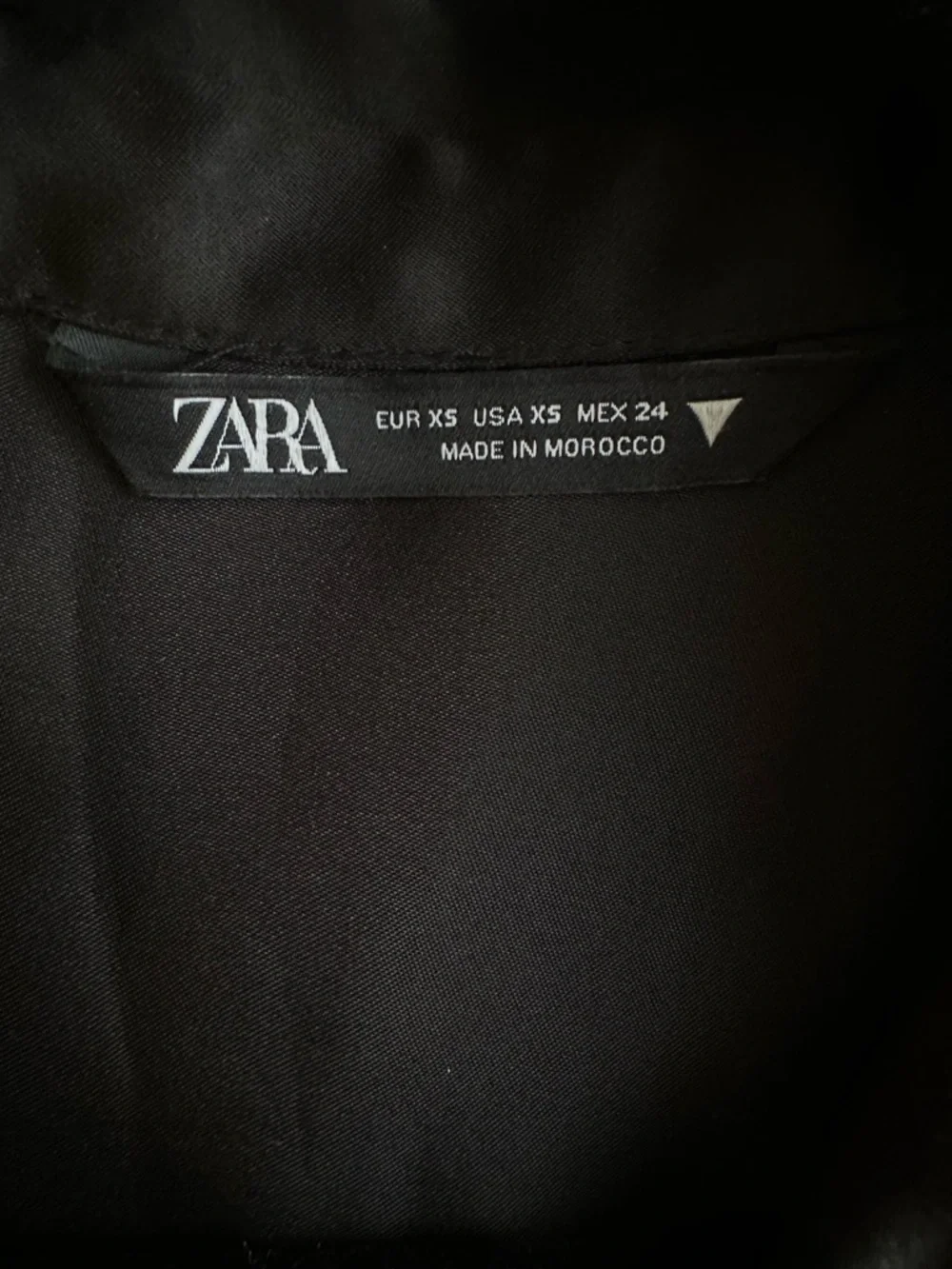 Zara Black Satin Wrap-Style Shirt Dress - Picture 5 of 5